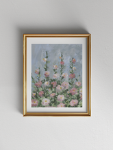 Load image into Gallery viewer, Hollyhocks on Saturday Art Print