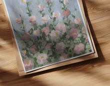 Load image into Gallery viewer, Hollyhocks on Saturday Art Print