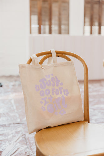 Just Go For It Girl Tote (Lavender)